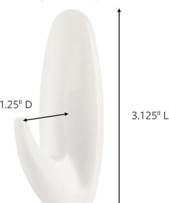 Alternative view of Command Medium Designer Hooks. 2 Hooks and 4 Strips. Damage-Free Hanging Wall Hook with Adhesive Strips. No Tools Great for Hanging. Organization and Storage. Holds up to 3 lb